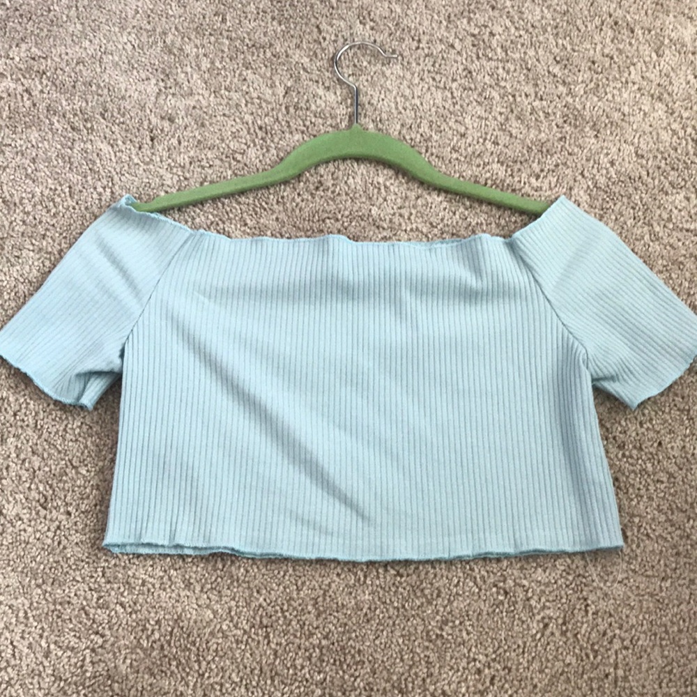 Blue crop top